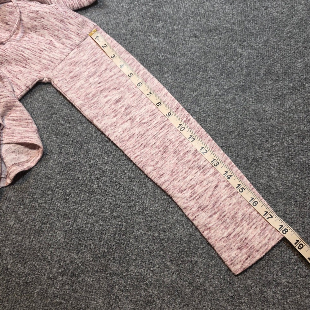 Almost Famous Womens M Space Dye Hoodie Mauve Pink Lightweight Cottagecore Boho - Picture 12 of 14
